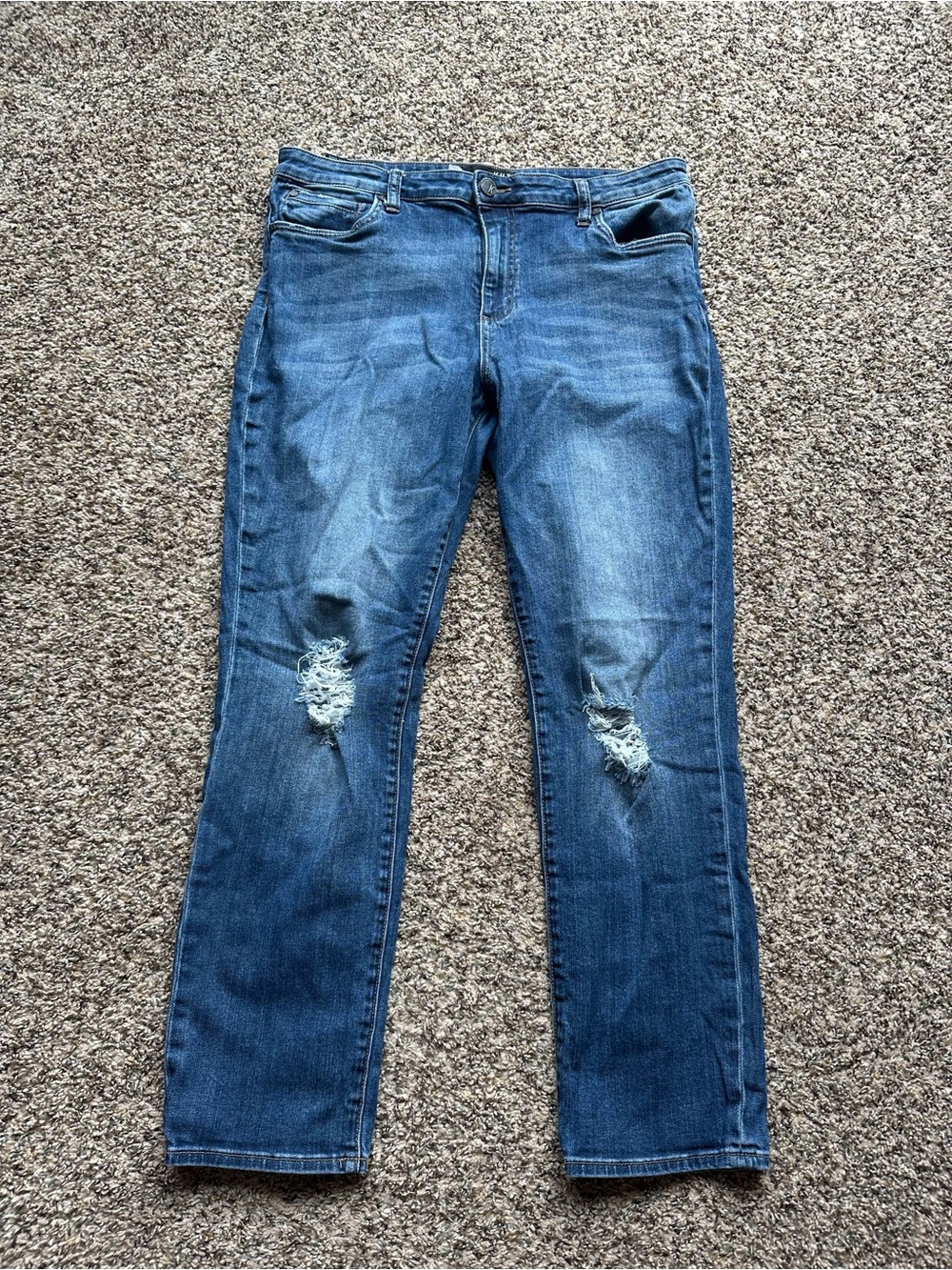 Kut from the Kloth mid-rise straight-leg jeans size 12